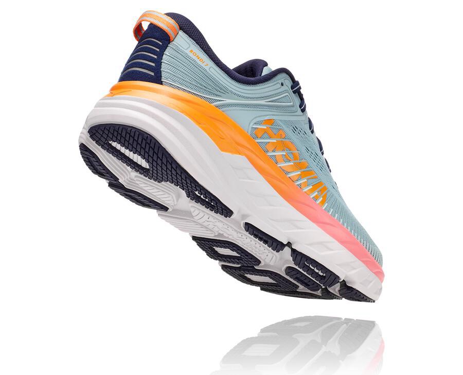 Hoka Australia One One Bondi 7 - Womens Running Shoes Blue - IFXJO-7261